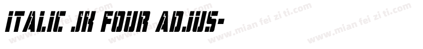 italic JK Four Adjus字体转换